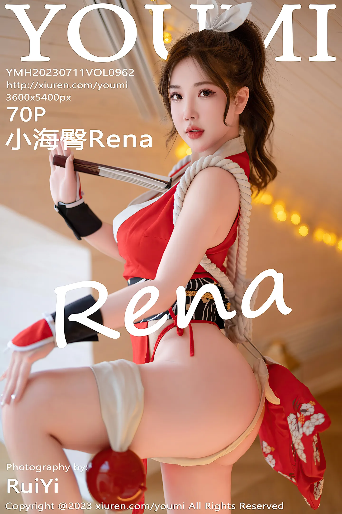 [YouMi尤蜜荟]Vol.962_模特小海臀Rena红色不知火舞cosplay服饰秀浑圆翘臀诱惑写真70P-秀人网 - XiuRen.Space